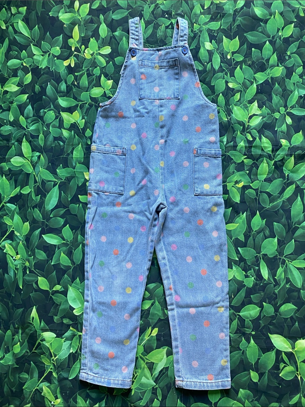 Mini Boden 3-4 Polka Dot Overalls